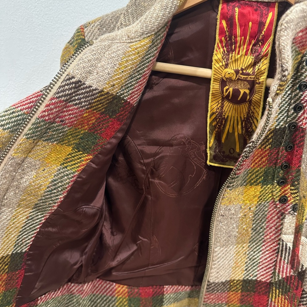 VERY RARE L.A.M.B. Donegal Plaid Moto Jacket - Picture 12 of 14